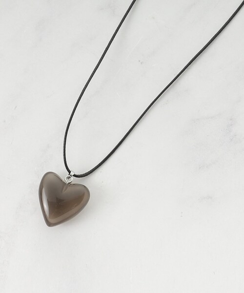 SHOO・LA・RUE(シューラルー)の「【マルチWAY】クリアハートネックレス(ネックレス・レディース・ライトベージュ/ブラック/ダークブラウン・00)」の8枚目の写真