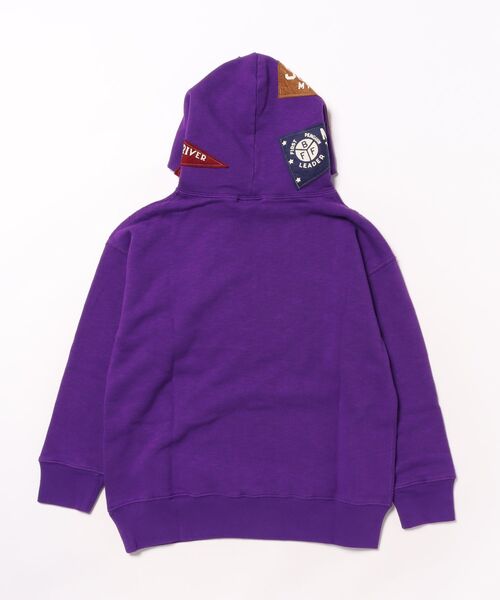 DENIM DUNGAREE（デニムダンガリー）の「Pennant Sweat Hoodie（パーカー・キッズ・ブラック・145/135）」の2枚目の写真