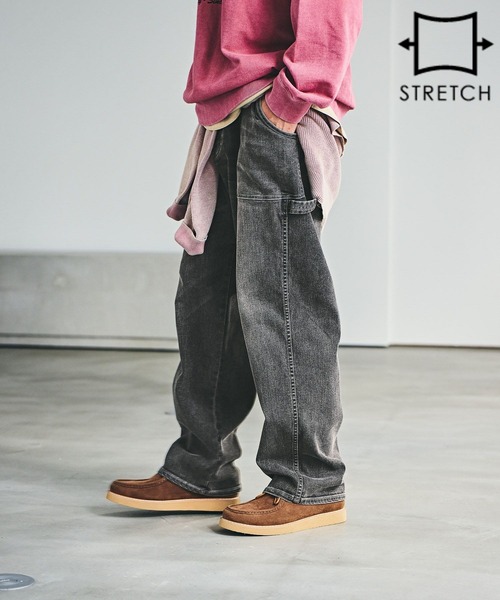 BAYFLOW(ベイフロー)の「【累計販売数15万本突破!】BOUNCYCLEペインターパンツ【ストレッチ】(その他パンツ・メンズ・ブラウン/ブラック系その他/ダークブルー/ライトブルー/ブラック・LARGE/MEDIUM)」の1枚目の写真