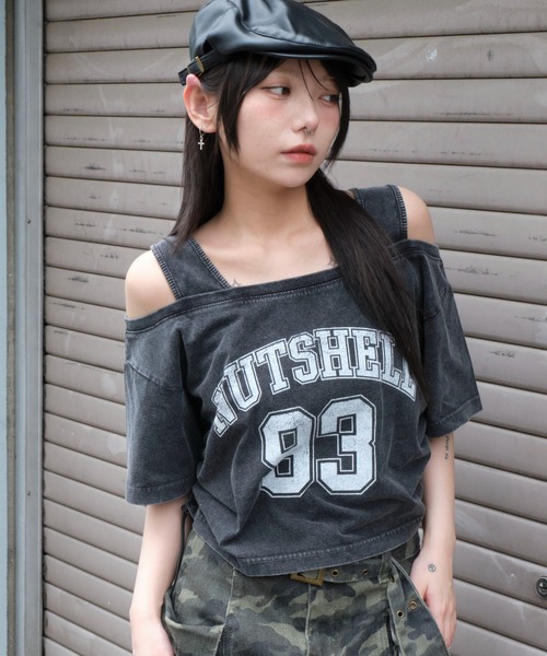 セール】WEGO/【25年秋冬新作】ドッキングドロストショートT（T