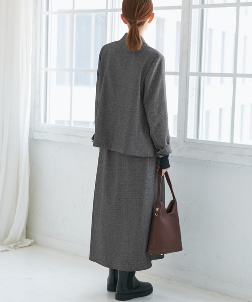 ROPE' PICNIC(ロペピクニック)の「レディハンサムシリーズ ウールライクタックキルトスカート/セットアップ対応(スカート・レディース・ライトグレー/ベージュ系その他2/ネイビー/ブラック系その他/グレー・S/M/L)」の11枚目の写真