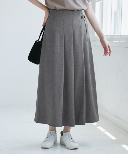 ROPE' PICNIC(ロペピクニック)の「レディハンサムシリーズ ウールライクタックキルトスカート/セットアップ対応(スカート・レディース・ライトグレー/ベージュ系その他2/ネイビー/ブラック系その他/グレー・S/M/L)」の15枚目の写真