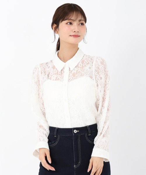 MISCH MASCH(ミッシュマッシュ)の「レースシャツブラウス(シャツ/ブラウス・レディース・ホワイト/ブラック・フリ-)」の10枚目の写真