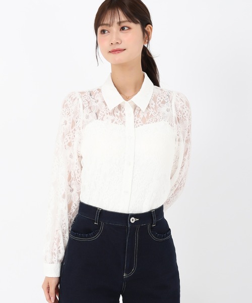 MISCH MASCH(ミッシュマッシュ)の「レースシャツブラウス(シャツ/ブラウス・レディース・ホワイト/ブラック・フリ-)」の13枚目の写真