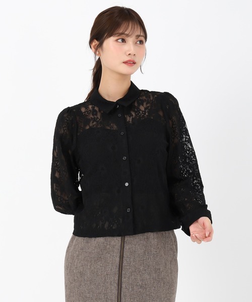 MISCH MASCH(ミッシュマッシュ)の「レースシャツブラウス(シャツ/ブラウス・レディース・ホワイト/ブラック・フリ-)」の15枚目の写真