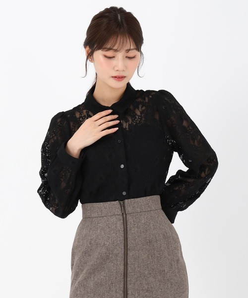 MISCH MASCH(ミッシュマッシュ)の「レースシャツブラウス(シャツ/ブラウス・レディース・ホワイト/ブラック・フリ-)」の20枚目の写真