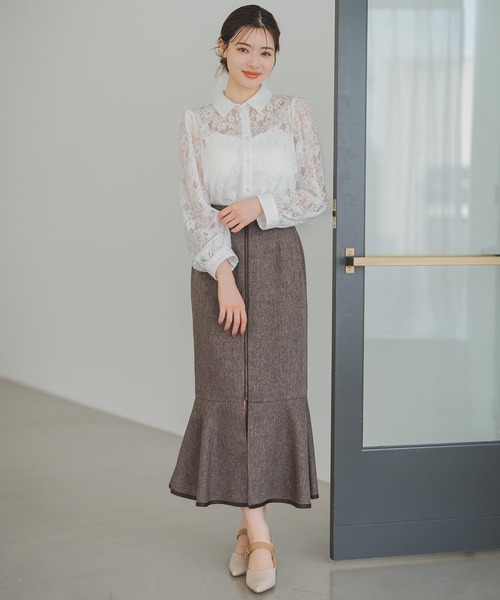 MISCH MASCH(ミッシュマッシュ)の「レースシャツブラウス(シャツ/ブラウス・レディース・ホワイト/ブラック・フリ-)」の8枚目の写真