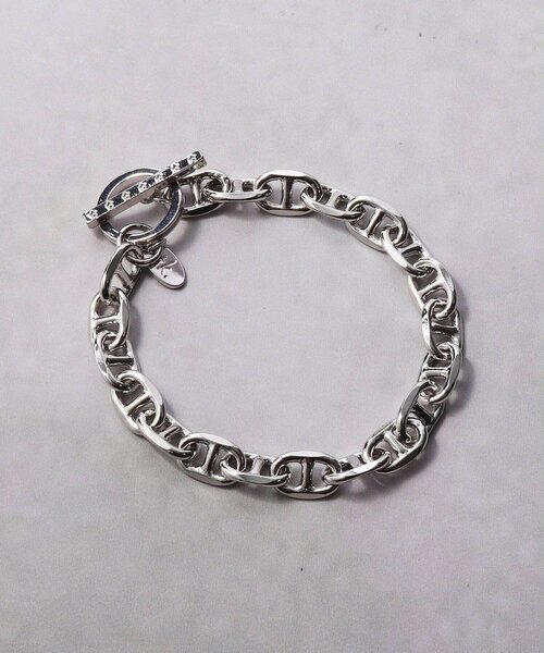 tk.TAKEO KIKUCHI(ティーケータケオキクチ)の「アンカーチェーンブレスレット(ブレスレット・メンズ・シルバー/ブラック・00)」の1枚目の写真