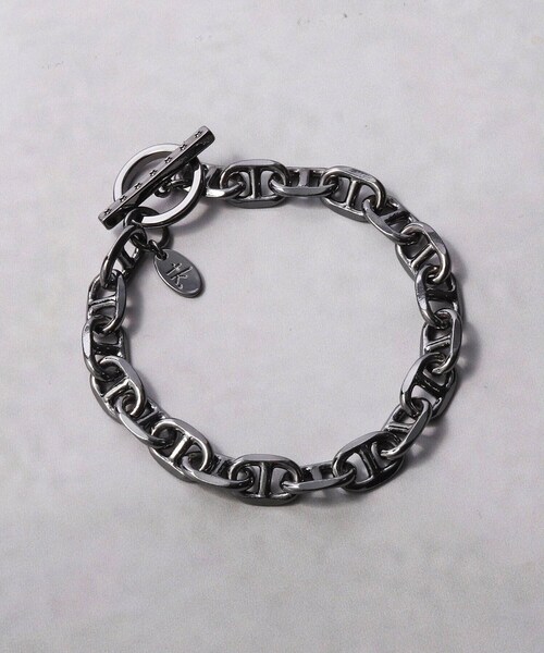 tk.TAKEO KIKUCHI(ティーケータケオキクチ)の「アンカーチェーンブレスレット(ブレスレット・メンズ・シルバー/ブラック・00)」の2枚目の写真
