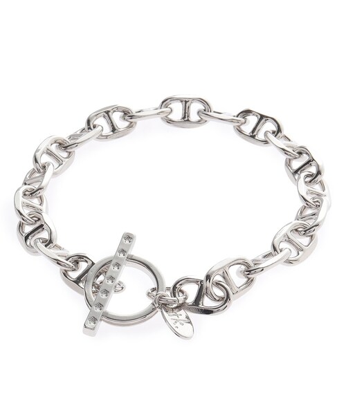 tk.TAKEO KIKUCHI(ティーケータケオキクチ)の「アンカーチェーンブレスレット(ブレスレット・メンズ・シルバー/ブラック・00)」の3枚目の写真