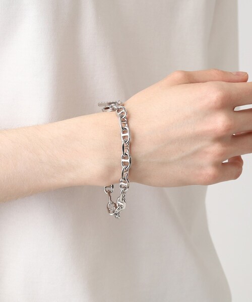 tk.TAKEO KIKUCHI(ティーケータケオキクチ)の「アンカーチェーンブレスレット(ブレスレット・メンズ・シルバー/ブラック・00)」の8枚目の写真