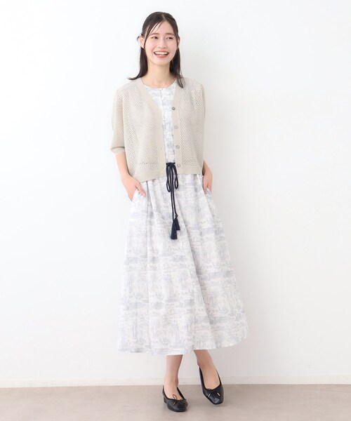 セール】【リネン混／体型カバーにおすすめ】フィッシュネット
