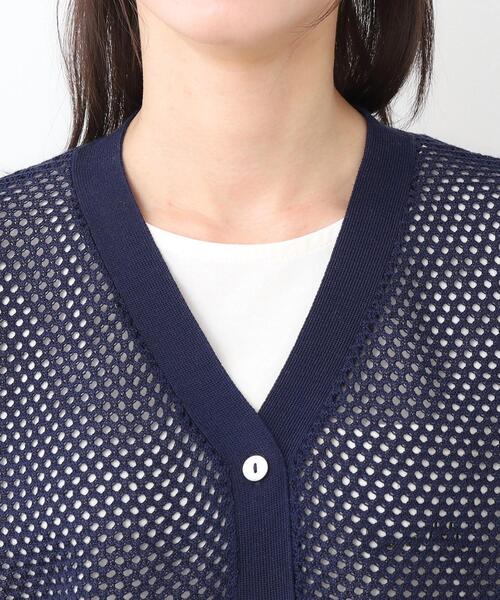 LAURA ASHLEY（ローラアシュレイ）の「【STORY掲載！/リネン混／体型カバーにおすすめ】フィッシュネット カーディガン（カーディガン/ボレロ・レディース・ライトベージュ/ネイビー・38/40）」の14枚目の写真