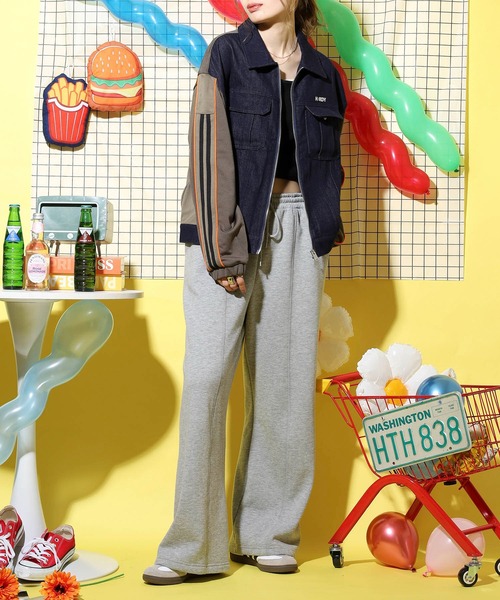 NERDY（ノルディ）の「デニムミックストラックトップ（ジャージ）」 - WEAR