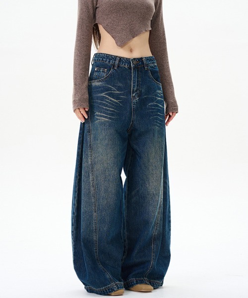 Ressaca(レサーカ)の「ヴィンテージライクワイドカーブデニムパンツ(デニムパンツ・メンズ・ブラック/ブルー・XL/L/M)」の8枚目の写真