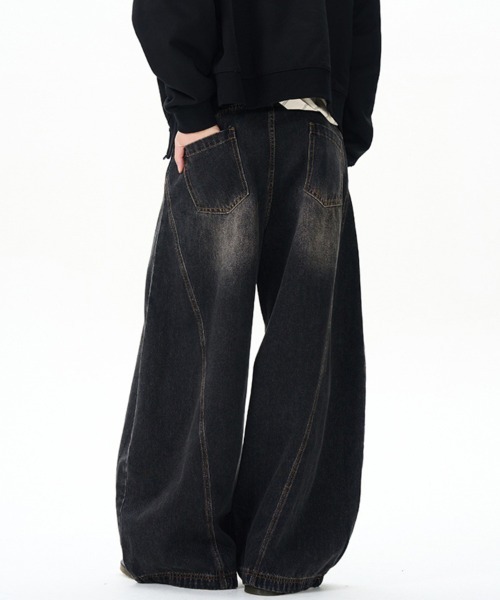 Ressaca(レサーカ)の「ヴィンテージライクワイドカーブデニムパンツ(デニムパンツ・メンズ・ブラック/ブルー・XL/L/M)」の6枚目の写真
