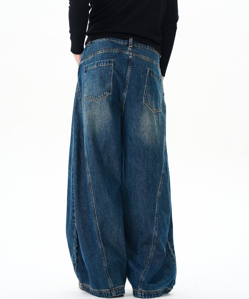 Ressaca(レサーカ)の「ヴィンテージライクワイドカーブデニムパンツ(デニムパンツ・メンズ・ブラック/ブルー・XL/L/M)」の7枚目の写真