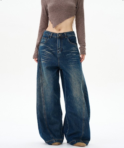 Ressaca(レサーカ)の「ヴィンテージライクワイドカーブデニムパンツ(デニムパンツ・メンズ・ブラック/ブルー・XL/L/M)」の3枚目の写真