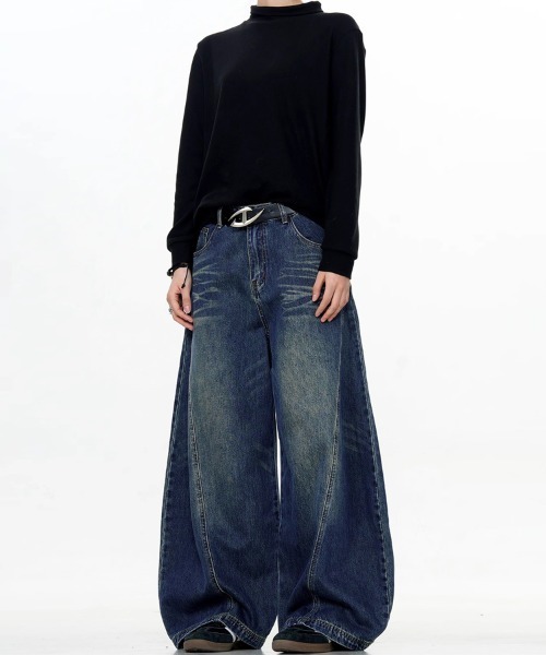 Ressaca(レサーカ)の「ヴィンテージライクワイドカーブデニムパンツ(デニムパンツ・メンズ・ブラック/ブルー・XL/L/M)」の11枚目の写真