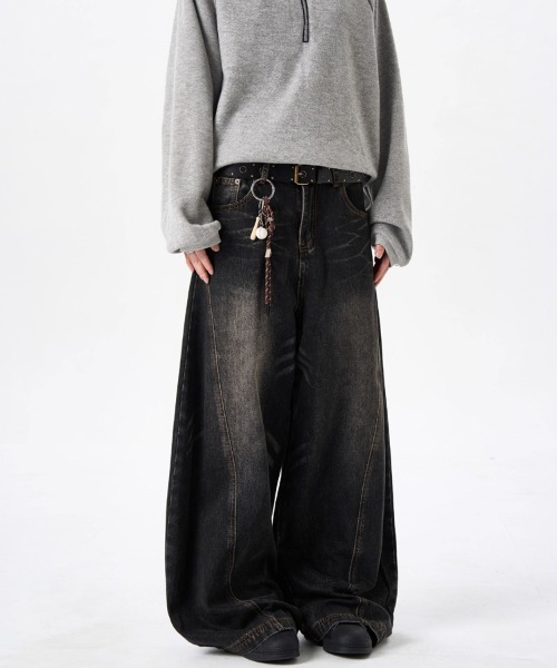 Ressaca(レサーカ)の「ヴィンテージライクワイドカーブデニムパンツ(デニムパンツ・メンズ・ブラック/ブルー・XL/L/M)」の17枚目の写真