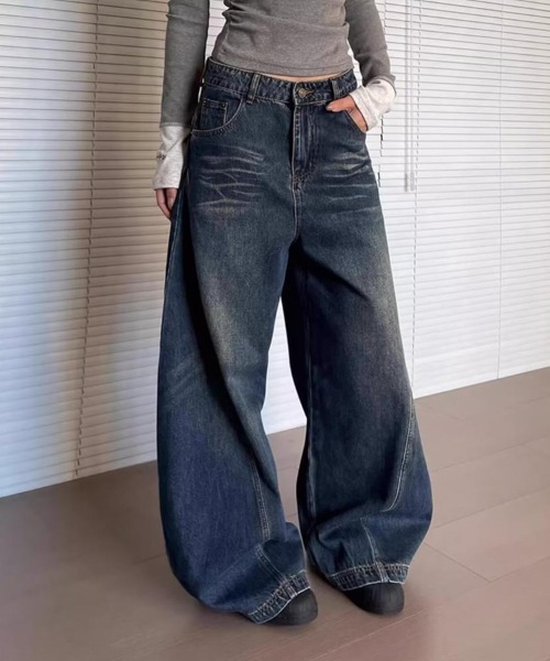 Ressaca（レサーカ）の「ヴィンテージライクワイドカーブデニムパンツ（デニムパンツ・メンズ・ブラック/ブルー・XL/L/M）」の18枚目の写真