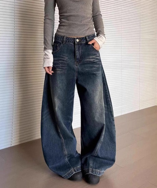 Ressaca（レサーカ）の「ヴィンテージライクワイドカーブデニムパンツ（デニムパンツ・メンズ・ブラック/ブルー・XL/L/M）」の19枚目の写真