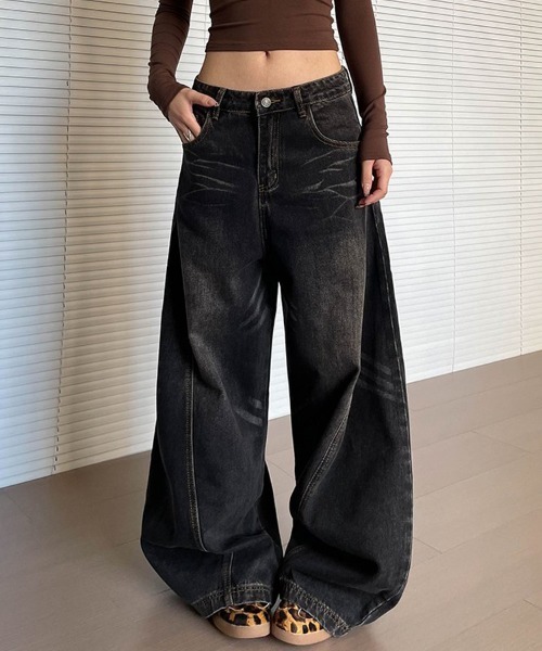 Ressaca（レサーカ）の「ヴィンテージライクワイドカーブデニムパンツ（デニムパンツ・メンズ・ブラック/ブルー・XL/L/M）」の20枚目の写真