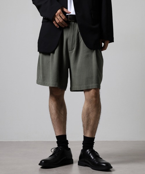 BANKS(バンクス)の「BANKS JOURNAL LINE TACK WIDE SHORT PANTS ラインタックワイドショートパンツ(その他パンツ・メンズ・オリーブ/ブラウン・S/M/L)」の12枚目の写真