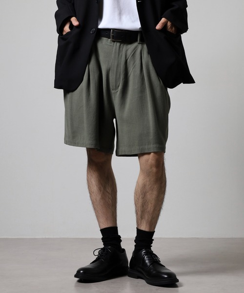 BANKS(バンクス)の「BANKS JOURNAL LINE TACK WIDE SHORT PANTS ラインタックワイドショートパンツ(その他パンツ・メンズ・オリーブ/ブラウン・S/M/L)」の13枚目の写真