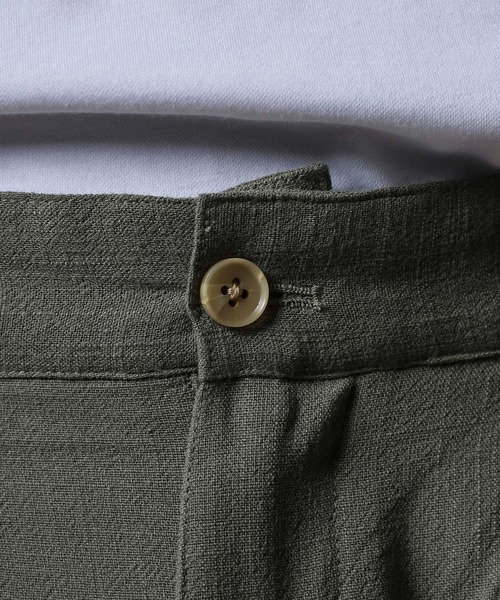 BANKS(バンクス)の「BANKS JOURNAL LINE TACK WIDE SHORT PANTS ラインタックワイドショートパンツ(その他パンツ・メンズ・オリーブ/ブラウン・S/M/L)」の9枚目の写真