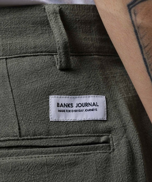 BANKS(バンクス)の「BANKS JOURNAL LINE TACK WIDE SHORT PANTS ラインタックワイドショートパンツ(その他パンツ・メンズ・オリーブ/ブラウン・S/M/L)」の5枚目の写真