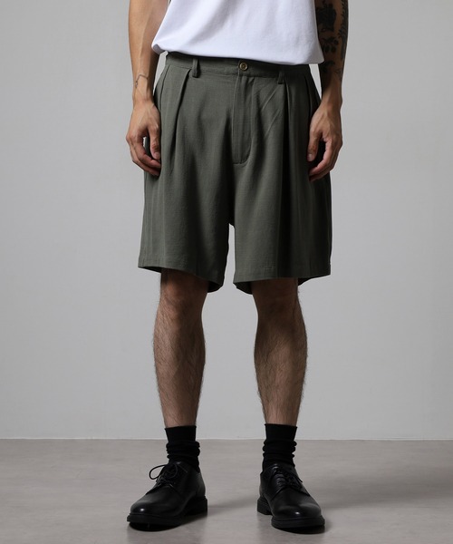 BANKS(バンクス)の「BANKS JOURNAL LINE TACK WIDE SHORT PANTS ラインタックワイドショートパンツ(その他パンツ・メンズ・オリーブ/ブラウン・S/M/L)」の16枚目の写真