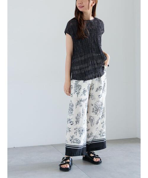 Te chichi（テチチ）の「ミニフリルボーダーブラウス（シャツ/ブラウス・レディース・オフホワイト/チャコールグレー・F）」の13枚目の写真