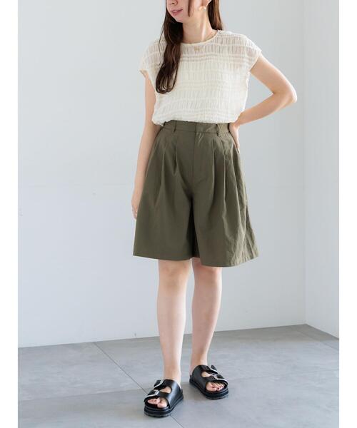 Te chichi（テチチ）の「ミニフリルボーダーブラウス（シャツ/ブラウス・レディース・オフホワイト/チャコールグレー・F）」の15枚目の写真