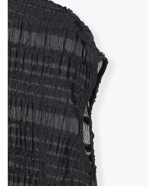 Te chichi（テチチ）の「ミニフリルボーダーブラウス（シャツ/ブラウス・レディース・オフホワイト/チャコールグレー・F）」の8枚目の写真