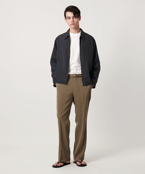 新品★B&Y UNITED ARROWS チェックブルゾン 米沢 シアーチェック ジップブルゾン 「SLOW & 」（その他