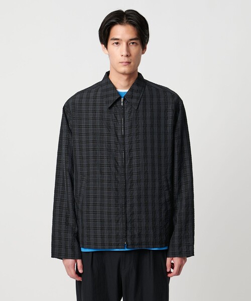 ◇AOMG Cha Cha Malone ブルゾン◇ Shark Gill Open Shirt】 color : BLACK,OFF WHITE size : 36(S