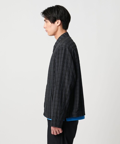 新品★B&Y UNITED ARROWS チェックブルゾン 米沢 シアーチェック ジップブルゾン 「SLOW & 」（その他