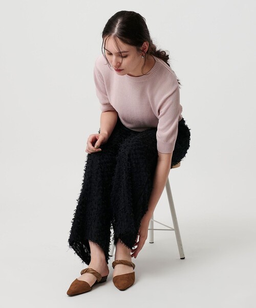 BEAUTY&YOUTH UNITED ARROWS(ビューティーアンドユースユナイテッドアローズ)の「スエードライク ツイスト ストラップ ミュール(サンダル・レディース・ブラック/ブラウン系・37/38/36)」の9枚目の写真