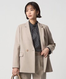 グリーンレーベルリラクシング　ベージュ 半袖テーラードジャケット green label relaxing｜グリーンレーベルリラクシングの