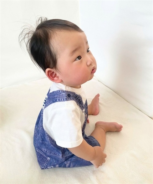 BUDDY Lee(バディーリー)の「【Buddy Lee】転写プリント半袖カバーオール <綿100%>(ロンパース・キッズ・ネイビー/ブラック・70/80)」の3枚目の写真