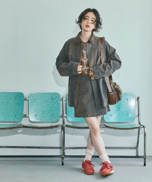 niko and...（ニコアンド）の「フロッキーアソートワークジャケット（デニムジャケット・レディース・ブラウン/ベージュ/ブラック・FREE）」の17枚目の写真