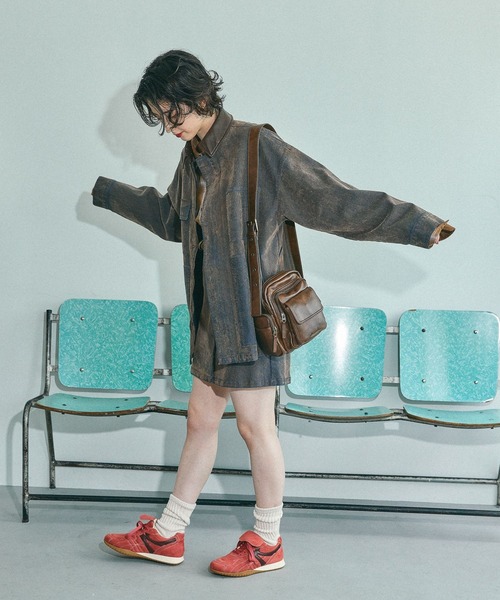 niko and...（ニコアンド）の「フロッキーアソートワークジャケット（デニムジャケット・レディース・ブラウン/ベージュ/ブラック・FREE）」の14枚目の写真