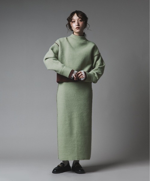 W:Huku(フーク)の「リバーシブル バイカラー ニット トップス / Reversible Bicolor Knit Top(ニット/セーター・レディース・ブラウン/ブラック/ネイビー・FREE)」の12枚目の写真