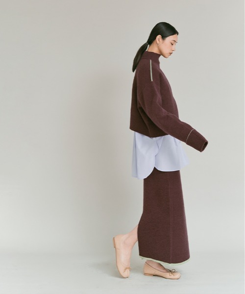 W:Huku(フーク)の「リバーシブル バイカラー ニット トップス / Reversible Bicolor Knit Top(ニット/セーター・レディース・ブラウン/ブラック/ネイビー・FREE)」の14枚目の写真