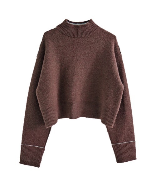 W:Huku(フーク)の「リバーシブル バイカラー ニット トップス / Reversible Bicolor Knit Top(ニット/セーター・レディース・ブラウン/ブラック/ネイビー・FREE)」の4枚目の写真