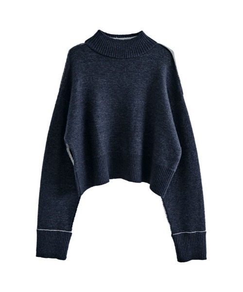 セール】リバーシブル バイカラー ニット トップス / Reversible