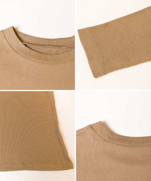 RCD(アールシーディー)の「リブクルーネック長袖Tシャツ(Tシャツ/カットソー・レディース・オフホワイト/ベージュ/ブラック・L/M/3L/LL)」の18枚目の写真