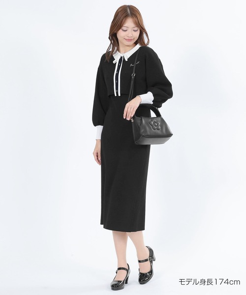MARY QUANT（マリークワント）の「カーデアンサンブル ワンピース（ワンピース・レディース・ブラック/ホワイト/ネイビー・M）」の3枚目の写真