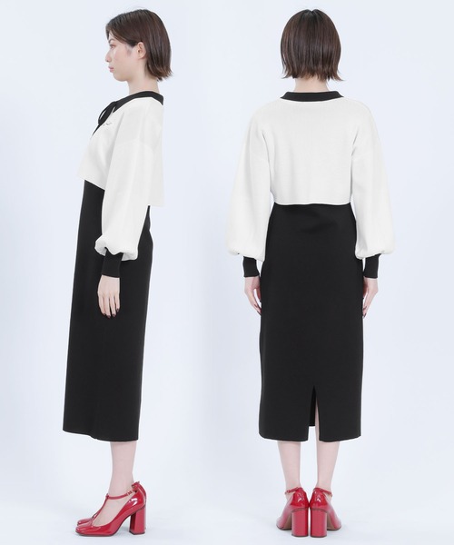 MARY QUANT（マリークワント）の「カーデアンサンブル ワンピース（ワンピース・レディース・ブラック/ホワイト/ネイビー・M）」の7枚目の写真